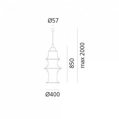 Подвесной светильник Artemide Falkland 85 Falkland DS2040RIF+DS2040CCRC