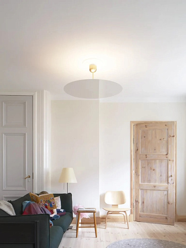 Потолочный светильник Luceplan Millimetro stem 33cm – disc Ø85cm Brass Millimetro A11S85W