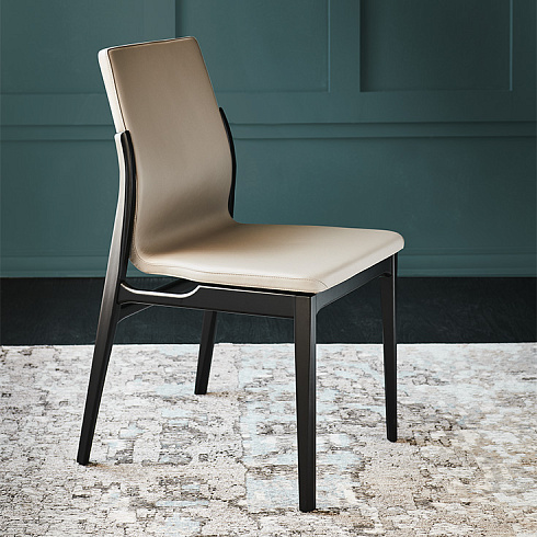 Обеденный стул Cattelan Italia Ginevra Matt Black Ecrù Ginevra Ginevra OP17 / GLV03