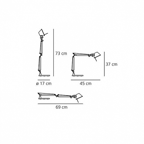 Настольная лампа Artemide A011850 Tolomeo Micro