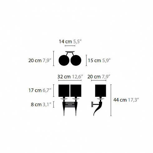 Бра Ilfari Loving Arms W2 Loving Arms 11644.02.320