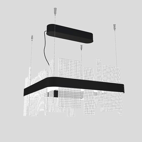 Подвесной светильник Masiero Ribbon Matt black Ribbon RIBBON S50+v90