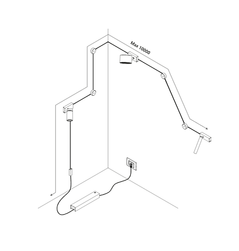 Спот Davide Groppi Endless Spot Casambi Matt Black without LED module Endless 1A1080400.00.41