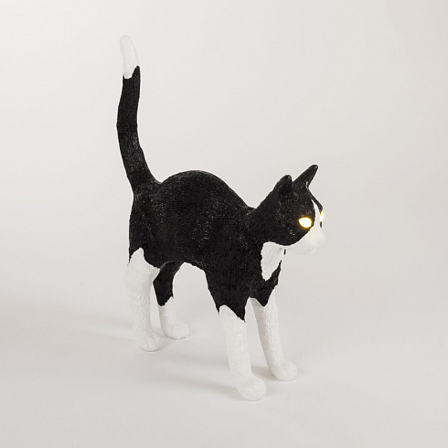 Настольная лампа Seletti Jobby The Cat Black and White Cat Lamp 15042