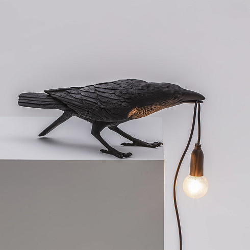Настольная лампа Seletti Bird Playing Black Outdoor Bird Lamp 14726
