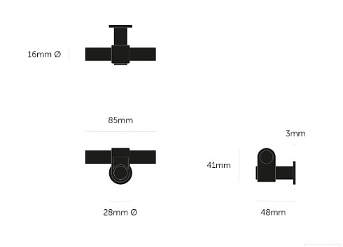 Ручка-кнопка Buster and Punch T-Bar Cast Brass Bar UTB-051808