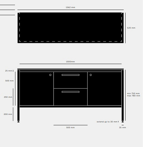 Буфет Buster and Punch Cabinet Medium Black Ash Cabinets GCF-752558