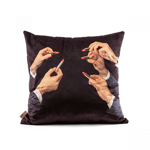Подушка Seletti Lipstick Black Toiletpaper Cushion 16470