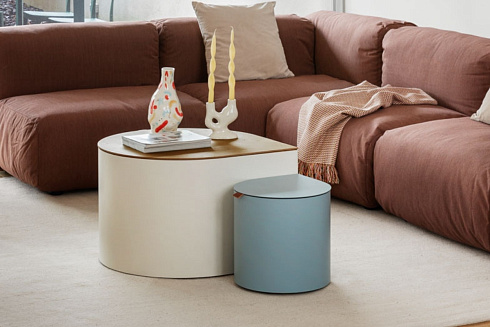 Журнальный столик Midj Drop Metal D35 H55 White Pearl Drop T24003555MT+EF