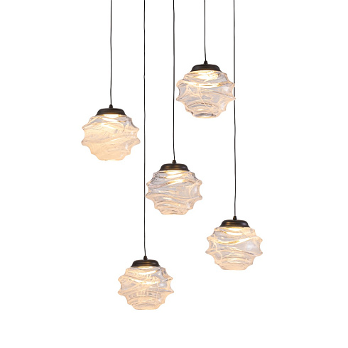 Подвесной светильник Delight Collection MD25030003-5A matt black/clear MD25030003