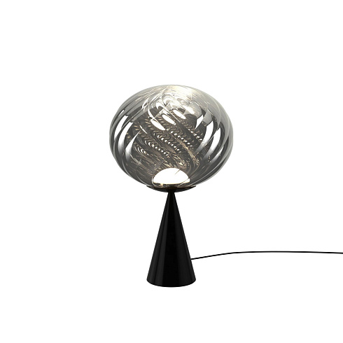 Настольная лампа Tom Dixon Whirl Cone Fat Silver/black LED Whirl WHS01CH-TUN01M2