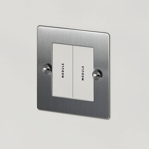 Рамка Buster and Punch 1G, 2 Mod Black Plates and Modules UK-MG-PL-2M-BL-A