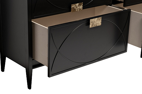 Комод черный  см Garda Decor 151SV-00001 