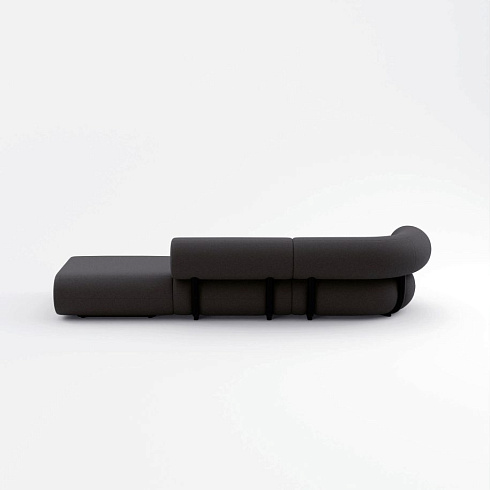 Диван Tom Dixon Fat Left Arm Facing Backrest - Configuration 4 - Dark Grey (Kvadrat Divina Melange 0180) FAT Fat-Sofa-Comb4-DM0180