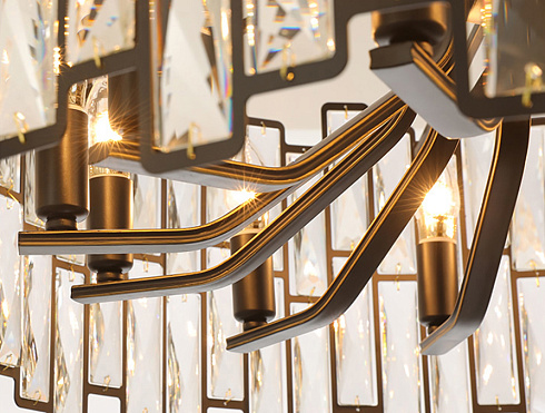 Люстра Delight Collection D8524P/S black/clear Bertola