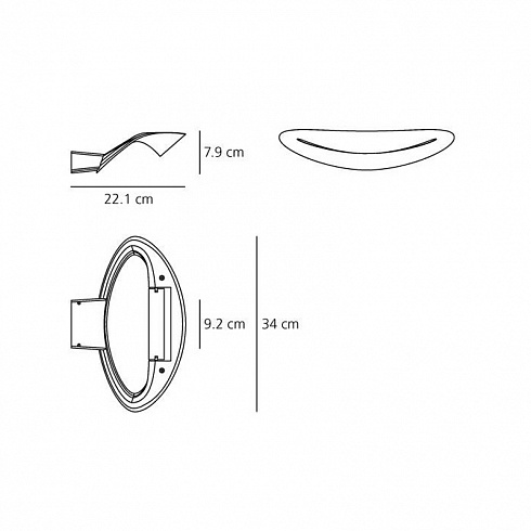 Настенный светильник Artemide 0916030A Mesmeri