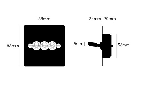 Выключатель Buster and Punch 3G Toggle White/steel Switches UK UK-TO-CO-3G-WH-ST-A