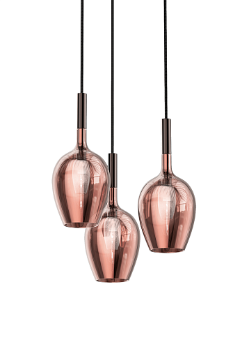 Подвесной светильник Italamp Rosè 3050/S3 Rose Gold Coating / Iron Grey Rosè 03050S30 003