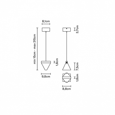 Подвесной светильник Fabbian F41A0176 Tripla