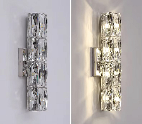 Настенный светильник Delight Collection A06W/4 silver/clear Wall lamp
