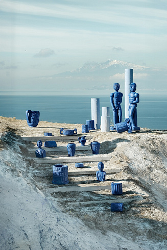 Приставной столик Seletti Testa di Moro Man Blue Magna Graecia 11525B