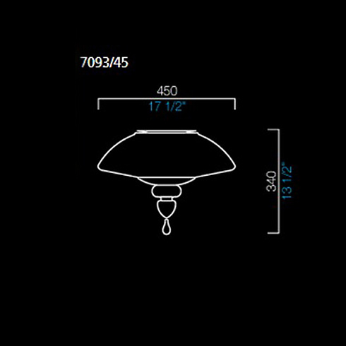 Потолочный светильник Barovier & Toso 7093/45/CC/VG Topkapi