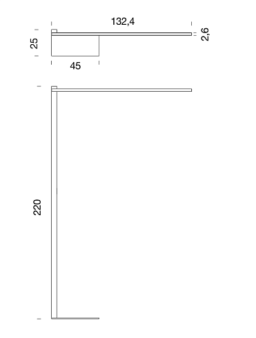 Напольный светильник ILTI LUCE Gamma 55W 4000K Casambi Gamma MGAM3CA1I49NNE