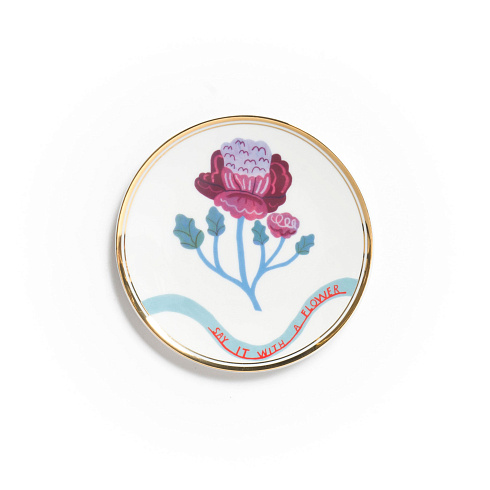 Десертная тарелка Bitossi Home Geranio Botanica BOT00271