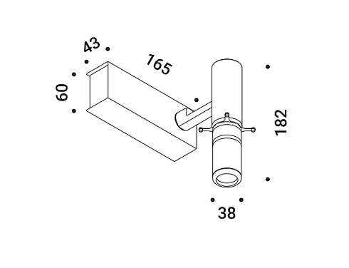 Настенный/Потолочный светильник Davide Groppi D10 Matt Black 3000K TRIAC/IGBT D 1A6260400.30.02