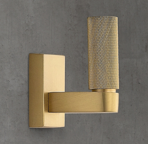 Крючок Restoration Hardware Lambeth Knurled Small Lac.Burnished Brass Lambeth Knurled 24170053 ABRS