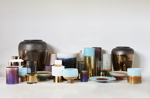 Ваза Pols Potten Object White And Gold M Object 240-205-020