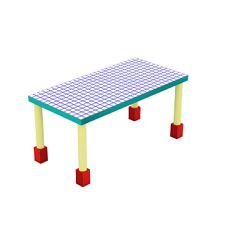 Supertable Blue Grid