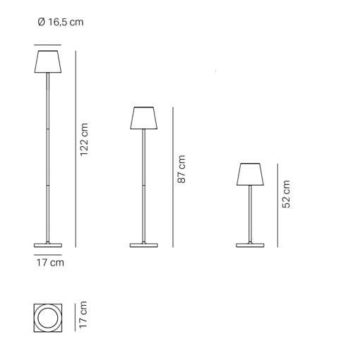 Торшер Zafferano Poldina L Dark Grey Poldina LD0390N3