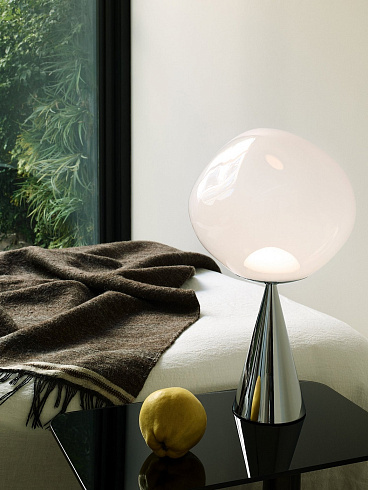 Настольная лампа Tom Dixon Melt Cone Fat opal/silver Melt MES02OP-TUN02M2