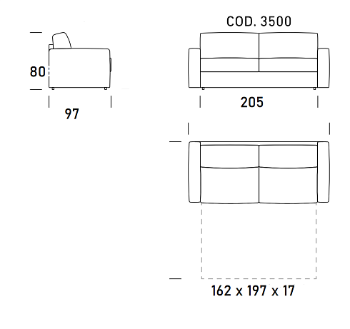 Диван Dienne Salotti Tokyo 3500 Gogh 622 Tokyo