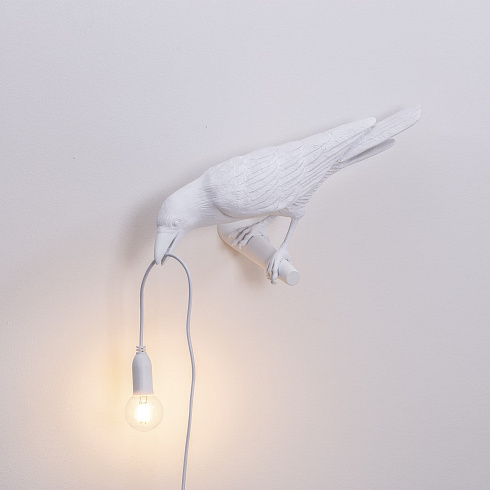 Настенный светильник Seletti Bird Looking Left White Outdoor Bird Lamp 14724