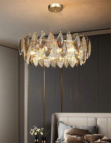 Люстра Delight Collection D8011P/R-800 gold/smoky D8011P