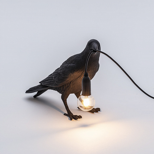 Настольная лампа Seletti Bird Waiting Black Bird Lamp 14735