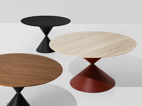 Журнальный столик Midj Clessidra Hide H30 D80 Graphite / Dark Grey Clessidra T19653480C+EG+GW