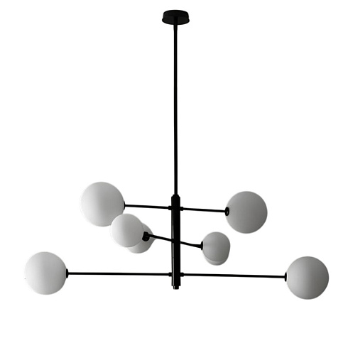 Люстра Aromas del Campo Atom Matt Black Atom C1214/8+Matt Black