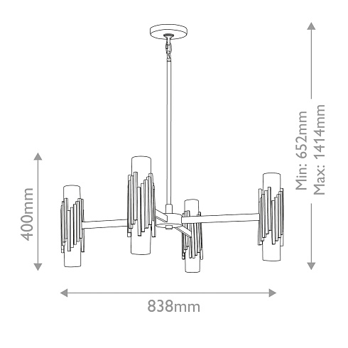 Люстры Elstead Lighting MARVELE8-AB-OPAL 