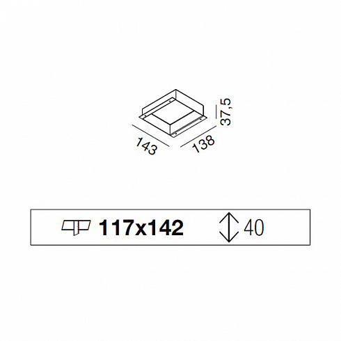 Встраиваемый светильник Wever & Ducre 10481 LITO RECESSED HOUSING LITO