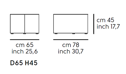Журнальный столик Midj Drop D65 H45 White Pearl / Stained Desert Drop T24006545LG+EF+I61