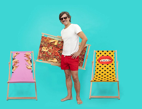 Шезлонг Seletti Lady on Carpet Toiletpaper Deckchair 16680