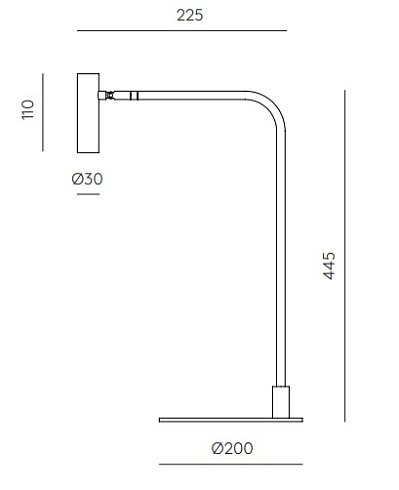 Настольная лампа Aromas del Campo Maho black/brass Maho S1254+Matt Black+Matt Brass