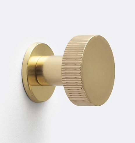 Ручка-кнопка Rejuvenation West Slope with Round Backplate Polished Nickel  West Slope 8574549