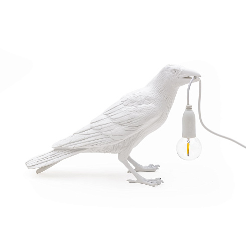 Настольная лампа Seletti Bird Waiting White Outdoor Bird Lamp 14722