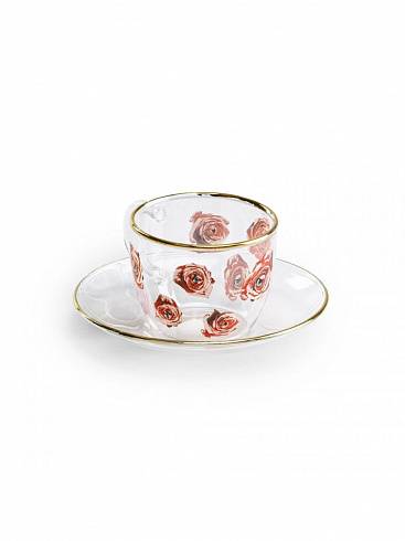 Кофейная пара Seletti Roses Toiletpaper Glass 15971