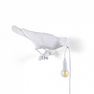 Bird Lamp White Looking Right