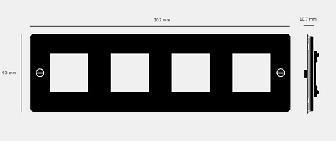 Рамка Buster and Punch 4G black Plates and Modules CPL-022025